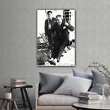 SML Tablo Mustafa Kemal Atatürk Karizma Asalet Siyah Beyaz Fotoğraf Salıncak Kanvas Tablo - 50 x 75 cm