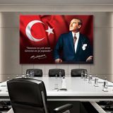 SML Tablo Mustafa Kemal Atatürk Makam Arkası Dekor Kanvas Tablo - 75 X 50