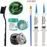 Smnr Best Krem Lehim 183°C 50GR Havya Uc Temizleyici Flux Lehim Toplama 2uul-2,0mm Lehim Emme Teli 2fırça SETI06