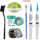 Smnr Best Krem Lehim 183°C 50GR Havya Uc Temizleyici Flux Lehim Toplama Cp-1,5mm Lehim Emme Teli 2fırça SETI01