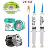Smnr Best Krem Lehim 183°C 50GR Havya Uc Temizleyici Flux Lehim Toplama Cp-1,5mm Lehim Emme Teli Fırça SETI04