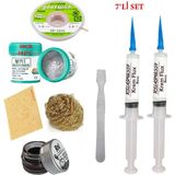 Smnr Best Krem Lehim 183°C 50GR Havya Uc Temizleyici Flux Lehim Toplama Cp-1,5mm Lehim Emme Teli Spatula Seti2 TK03