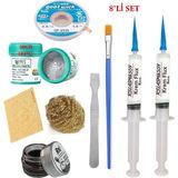 Smnr Best Krem Lehim 183°C 50GR Havya Uc Temizleyici Flux Lehim Toplama Cp-2,5mm Lehim Emme Teli Spatula Seti1 TK05