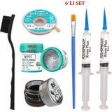 Smnr Best Krem Lehim 183°C 50GR Havya Uc Temizleyici Flux Lehim Toplama Cp-3,5mm Lehim Emme Teli 2fırça SETI03
