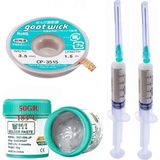 Smnr BST-506 Krem Lehim Sıvı Lehim Solder Paste 50GR Lehim Emme Temizleme Teli 3,5mm CP-3515
