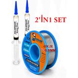 Smnr Elektronik Tamir Lehim Seti 40 gr Lehim Teli 0,8 mm Krem Flux 2in1 Arada ST01