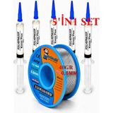 Smnr Elektronik Tamir Lehim Seti 40 gr Lehim Teli 0,8 mm Krem Flux 5in1 Arada ST16