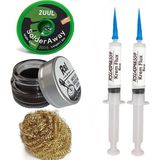Smnr Havya Ucu Temizleme Kremi,süngeri, 2uul 2,0mm Lehim Emme Teli Krem Flux Yüzey Lehim Temizleme SETI02
