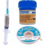 Smnr Krem Lehim Solder Paste 183°C Noclean SN63/PB37 42G Flux Lehim Toplama CP-2515 Lehim Emme Teli 2,5 mm
