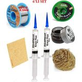 Smnr Lehim Seti 40G 0,5mm Lehim Teli 2uul-2,0mm Fitil RSIASM559 Krem Flux Havya Ucu Temizleyici Seti TK250