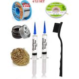 Smnr Lehim Seti 40G 0,5mm Lehim Teli Cp-1,5mm Fitil RSIASM559 Krem Flux Havya Ucu Temizleyici Seti Tekfırça TK204