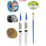 Smnr Lehim Seti 40G 0,5mm Lehim Teli Cp-1,5mm Fitil RSIASM559 Krem Flux Havya Ucu Temizleyici Seti Tekfırça TK209