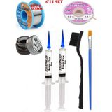 Smnr Lehim Seti 40G 0,5mm Lehim Teli Cp-2,0mm Fitil RSIASM559 Krem Flux Havya Ucu Temizleyici Seti 2fırça TK130