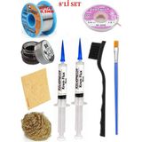 Smnr Lehim Seti 40G 0,5mm Lehim Teli Cp-2,0mm Fitil RSIASM559 Krem Flux Havya Ucu Temizleyici Seti Çiftfırça TK235