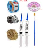 Smnr Lehim Seti 40G 0,5mm Lehim Teli Cp-2,0mm Fitil RSIASM559 Krem Flux Havya Ucu Temizleyici Seti Tekfırça TK170