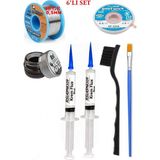 Smnr Lehim Seti 40G 0,5mm Lehim Teli Cp-2,5mm Fitil RSIASM559 Krem Flux Havya Ucu Temizleyici Seti 2fırça TK115
