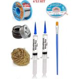 Smnr Lehim Seti 40G 0,5mm Lehim Teli Cp-2,5mm Fitil RSIASM559 Krem Flux Havya Ucu Temizleyici Seti Tekfırça TK198