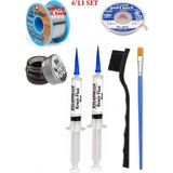 Smnr Lehim Seti 40G 0,5mm Lehim Teli Cp-3,0mm Fitil RSIASM559 Krem Flux Havya Ucu Temizleyici Seti 2fırça TK123