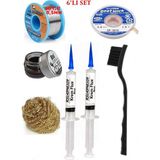 Smnr Lehim Seti 40G 0,5mm Lehim Teli Cp-3,0mm Fitil RSIASM559 Krem Flux Havya Ucu Temizleyici Seti Tekfırça TK175
