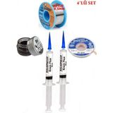 Smnr Lehim Seti 40G 0,5mm Lehim Teli Cp-3,0mm Fitil RSIASM559 Krem Flux Havya Ucu Temizleyici Seti TK20