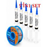 Smnr Lehim Teli 40 G 0,5 mm RSLASM8559 Krem Flux 5 cc 5’li Yardımcı Lehim Seti ST09