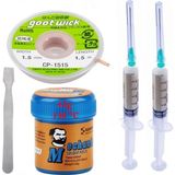 Smnr Mechanic Krem Lehim 138°C Noclean 42G Lehim Emme Temizleme Teli 1,5 mm ve Metal Spatula SETI01