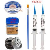 Smnr Mechanic Krem Lehim 183°C 42GR Havya Uc Temizleyici Flux Lehim Toplama Cp-3,0mm Lehim Emme Teli Fırça SETI02