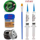 Smnr Mechanic Krem Lehim 183°C 50GR Havya Uc Temizleyici Flux Lehim Toplama 2uul-2,0mm Lehim Emme Teli Fırça S02