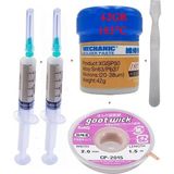 Smnr Mechanic Krem Lehim 183°C SN63/PB37 42G Lehim Toplama CP-2015 Emme Teli 2 0mm ve Metal Spatula Seti ST03