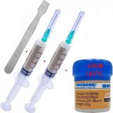 Smnr Mechanic Krem Lehim Solder Paste 183°C 42G Flux Lehim Toplama ve Metal Düz Uçlu Açma Spatula SET04