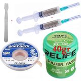 Smnr Relıfe Krem Lehim 183°C,40GR Flux Lehim Toplama CP-3015 Lehim Emme Teli 3,0 mm ve Metal Spatula SETI02