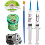 Smnr Relıfe RL-402 Krem Lehim 183°C 40GR Havya Uc Temizleyici Flux Lehim Toplama Cp-1,5mm Emme Teli Fırça SETI02