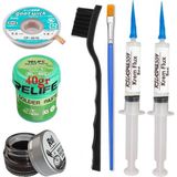 Smnr Relıfe RL-402 Krem Lehim 183°C 40GR Havya Uc Temizleyici Flux Lehim Toplama Cp-3,0mm Emme Teli Fırça SETI06