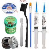 Smnr Relıfe RL-402 Krem Lehim 183°C 40GR Havya Uc Temizleyici Flux Lehim Toplama Cp-3,0mm Emme Teli Fırça Yedili SET02