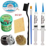 Smnr Relıfe RL-402 Krem Lehim 183°C 40GR Havya Uc Temizleyici Seti Flux Lehim Toplama Cp-2,5mm Emme Teli Fırça SET02