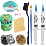 Smnr Relıfe RL-402 Krem Lehim 183°C 40GR Havya Uc Temizleyici Seti Flux Lehim Toplama Cp-3,5mm Emme Teli Fırça SET02