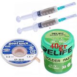 Smnr Relıfe RL-402 Krem Lehim Paste 183°C 40G ve Flux Lehim Toplama ve Cp 3015 Emme Teli Seti