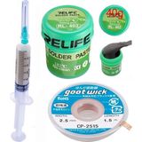 Smnr Relıfe RL-402 Krem Lehim Solder Paste 183°C Noclean SN63/PB67 40G Lehim Toplama CP-2515 Emme Teli 2,5 mm