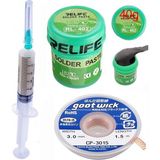 Smnr Relıfe RL-402 Krem Lehim Solder Paste 183°C Noclean SN63/PB67 40G Lehim Toplama CP-3015 Emme Teli 3 mm