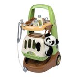 Smoby, 340405, Veteriner Arabası, Rol Yapma Oyun Seti, Aksesuarlı, Kompakt Tasarım, Çıkarılabilir Kafes, Panda Peluş