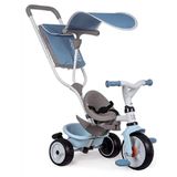 Smoby, 741400, Evrimsel Üç Tekerlekli Bisiklet, Sessiz Tekerlekler, Kafalık, Emniyet Kemeri, Park Freni, Korna, Geri Çekilebilir Ayak Dayama Yeri, 360° Güneşlik, Çanta, Serbest Tekerlek Sistemi