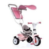 Smoby, 741401, Baby Balade Plus 3 in 1 Bisiklet, Ergonomik Tasarım, Emniyet Kemerli, Sağlam Metal Yapı, Ayarlanabilir Direksiyon Boyu, Bagajlı Sele, EVA Lastikli