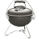 Smokey Joe Premium Kömür Izgara Barbekü, 37 cm | Tuck-N-Carry Kapaklı ve Kaplamalı Çelik Ayaklı Taşınabilir Barbekü Izgarası | Katlanır Dış Mekan Ocak | Porselen-Emaye Kase - Duman Grisi