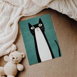 Smokinli Sevimli Kedi Çocuk Odası Duvar Posteri Çerçeveli Tablo Duvar Dekorasyonu - 30 x 40 - Çerçevesiz Poster