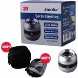 Smolia ZOOMY01 10X LED Işıklı Büyüteç Beyaz & Mor Işık Pul Baskı Inceleme Cihazı - Gri