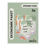 SMOOL Epsom Tuzu X3 (1000 GRX3) , Ingiliz Tuzu, Magnezyum Sülfat, Katkısız, 3 Kg
