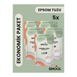 SMOOL Epsom Tuzu X5 (1000 GRX5) , Ingiliz Tuzu, Magnezyum Sülfat, Katkısız, Doğal 5 Kg