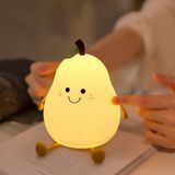 SMOORITA Çocuk Gece Lambası, Sevimli Lamba Armut Silikon Gece Lambası, Yatak Odası için Bebek Kreş Gece Lambası USB Şarj Edilebilir Renk Değişimi Lambası, Erkek ve Kız Çocukları, Doğum Günü Noel