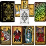 Smoostart Rehberli 78 Tarot Kartı, Yeni Başlayanlar ve Profesyonel Oyuncu Gelecek Anlatan Oyunu için Klasik Tarot Kartları Güverte (Altın Çerçevesiz)