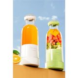 Smoothie Blender Taşınabilir Şarjlı Kişisel Mini Meyve Karıştırıcı 300 ml (Beyaz) - Çok Renkli